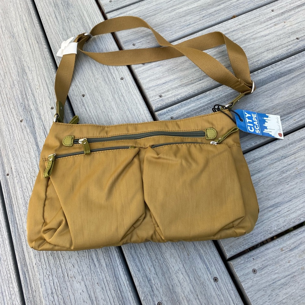 Brand new Osgoode Marley City Scape Zip Top Crossbody (NWT, color: Pear)